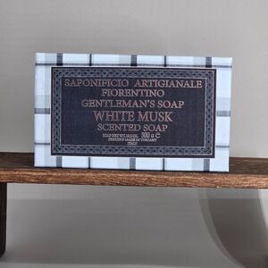 Saponificio Artigianale Fiorentino Bar Soap Mens 10.5oz White Musk Italy Luxury